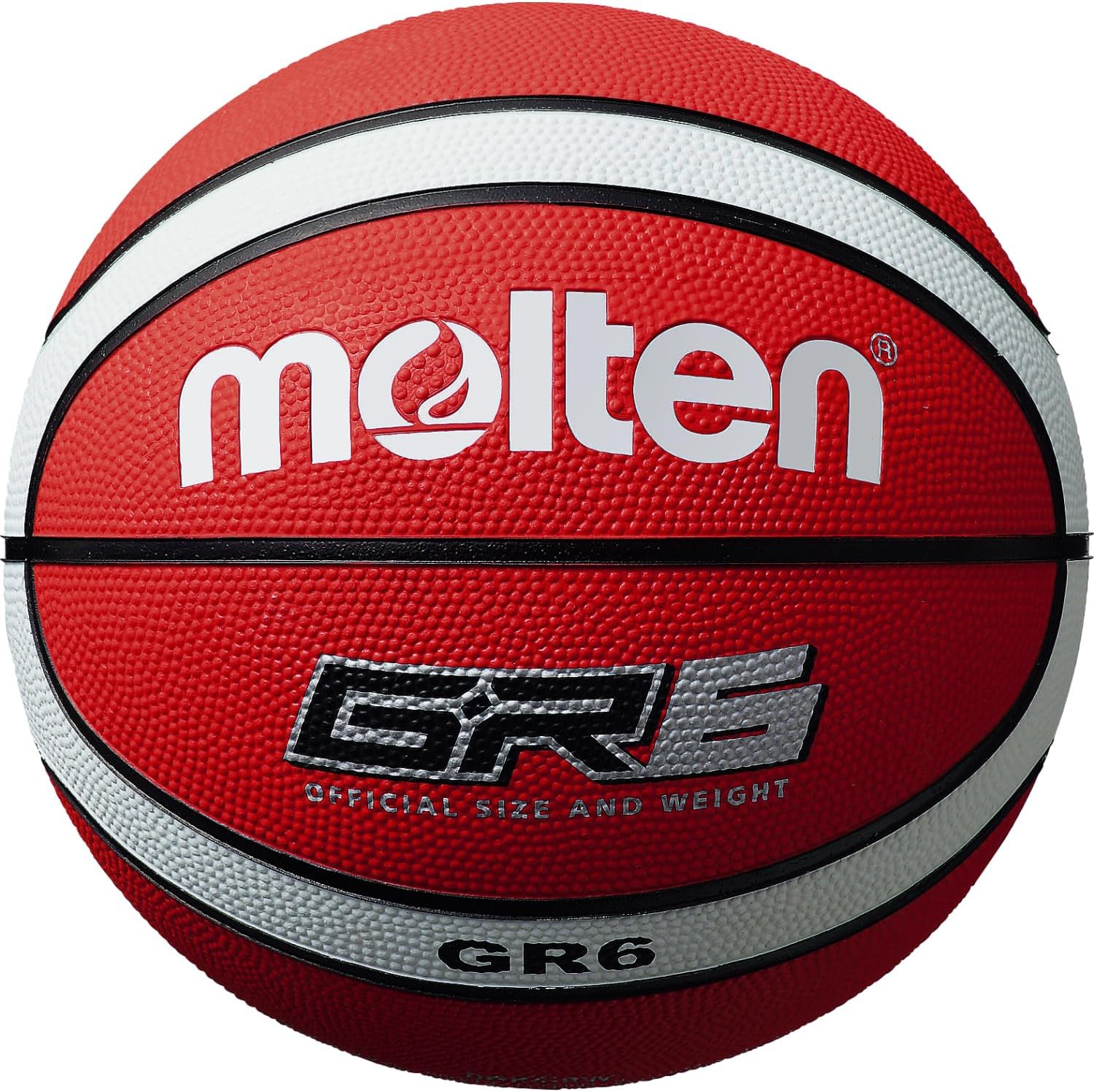 56391c4e-5044-40f3-b56f-59d83f06aeb4.jpg Molten Unisex Basketball Ball BGR-RW, Red/White, Size 6 - Imagen 1
