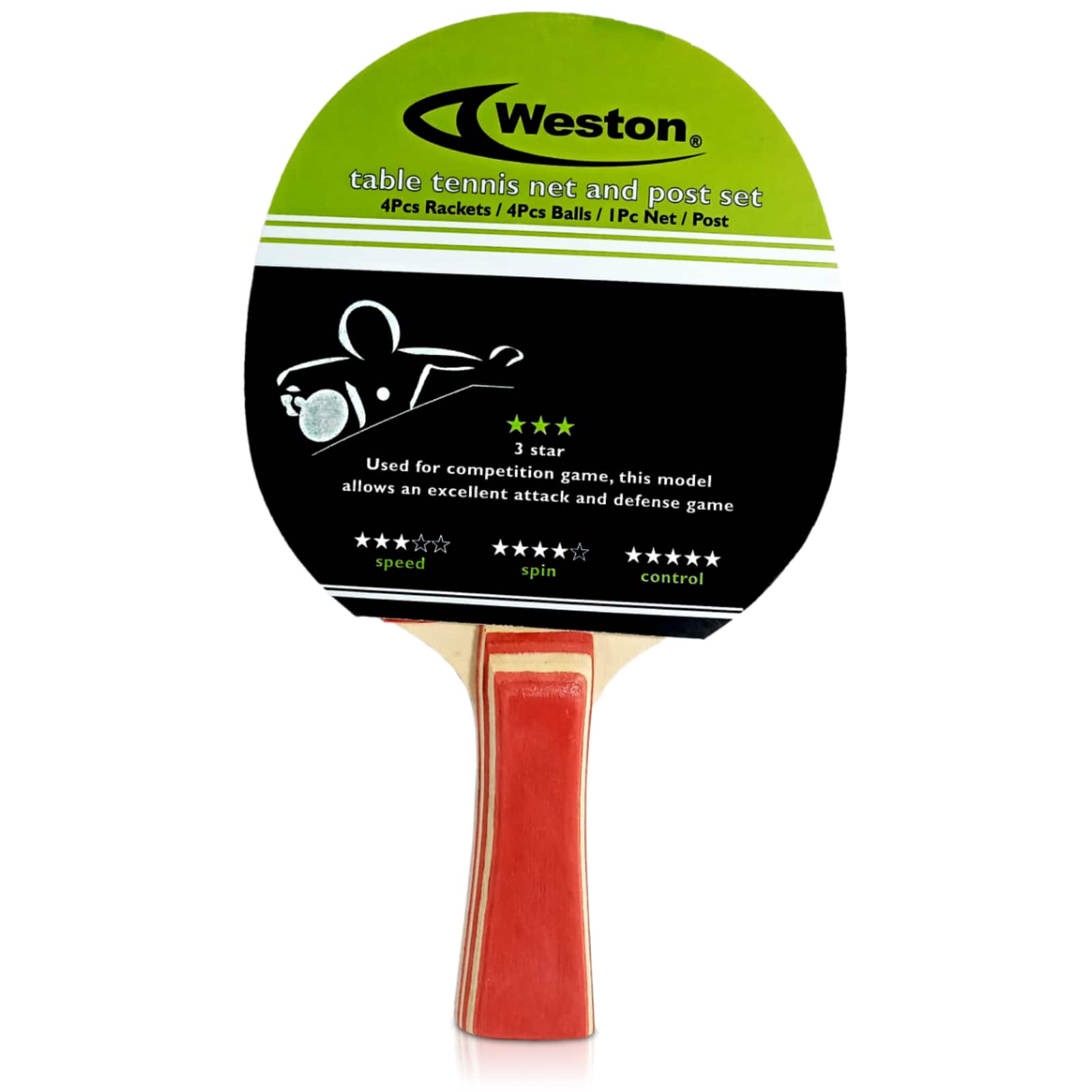7c8c6984-edd3-4520-afb4-b22c2781d131.jpg Weston 3 Star Table Tennis Racket - Imagen 1